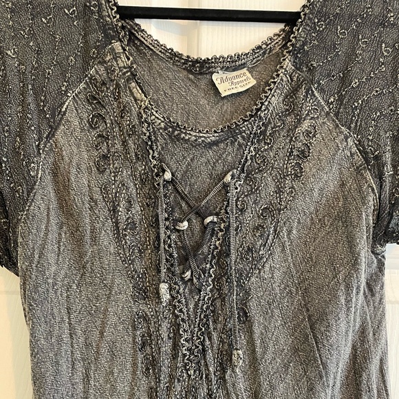 Vintage Advance Apparels Maxi High Low Hem Dress Hippie Whimsy Goth Fairy - Picture 2 of 11